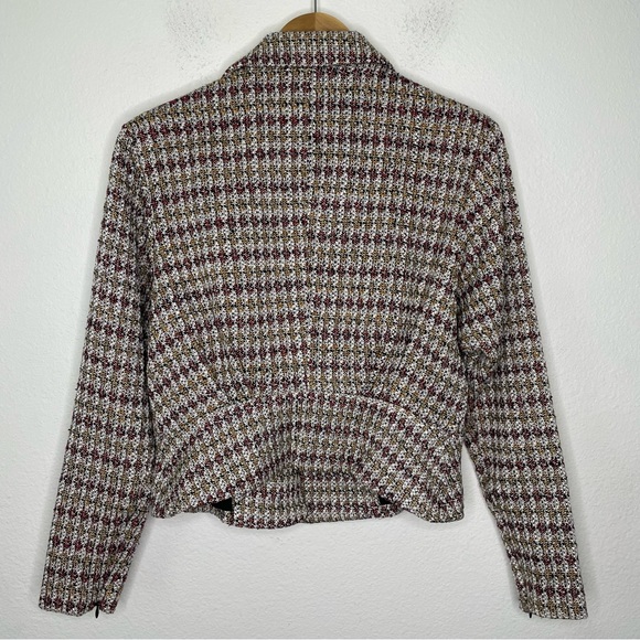 Lovers + Friends Mabelle Jacket Multicolor Tweed Front Button Cropped Blazer - Picture 9 of 11